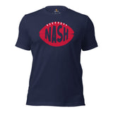 Nashville, Tennessee Football Fanatic Vintage Graphic T-Shirt: Gift Ideas for Him & Her, Football Fans - Retro Style Game Day Shirt - Navy
