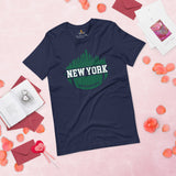New York Skyline Football Fanatic Vintage Graphic T-Shirt: Ideal Gift for Him & Her, Football Fans - Retro Style Game Day Tee - Navy