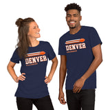 Denver, Colorado Football Fanatic Vintage Graphic Shirt: Gift Ideas for Him & Her, Football Fans - Retro Style Game Day Shirt - Navy, Unisex