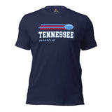 Nashville, Tennessee Football Fanatic Vintage Graphic Shirt: Gift Ideas for Him & Her, Football Fans - Retro Style Game Day Shirt - Navy