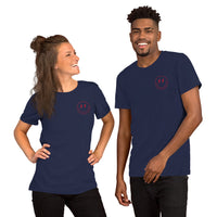 Happy Smiley Face Emoji T-Shirt - Houston Football Fanatic Vintage Graphic Shirt: Gift for Him & Her, Football Fans - Game Day Shirt - Navy, Unisex