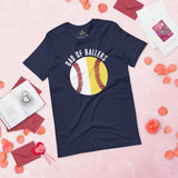 Funny Baseball T-Shirt - Father's Day Gift Ideas for Him, Baseball Lovers & Enthusiasts - Dad of Ballers Shirt - Game Day Tees for Men - Navy