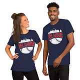 Vintage St. Louis Skyline Baseball Fanatic Shirt: Gift Ideas for Him & Her, Baseball Lovers & Enthusiasts - Retro Style Game Day Shirt - Navy, Unisex