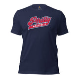 Vintage Philadelphia Baseball Fanatic Shirt: Gift Ideas for Him & Her, Baseball Lovers & Enthusiasts - Retro Style Game Day Shirt - Navy
