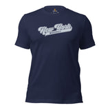 Vintage New York Baseball Fanatic Shirt: Ideal Gifts for Him & Her, Baseball Lovers & Enthusiasts - Retro Style Game Day Shirt - Navy