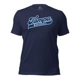 Vintage Tampa Bay Baseball Fanatic Shirt: Ideal Gifts for Him & Her, Baseball Lovers & Enthusiasts - Retro Style Game Day Shirt - Navy