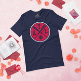 Vintage Atlanta Baseball Emblem Fanatic T-Shirt: Gift Ideas for Him & Her, Baseball Lovers & Enthusiasts - Retro Style Game Day Tee - Navy