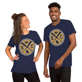 Vintage Kansas City Baseball Emblem Fanatic T-Shirt: Gift Ideas for Him & Her, Baseball Lovers & Enthusiasts - Retro Style Game Day Tee - Navy, Unisex
