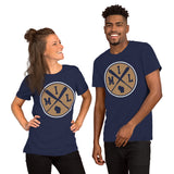 Vintage Milwaukee Baseball Emblem Fanatic T-Shirt: Gift Ideas for Him & Her, Baseball Lovers & Enthusiasts - Retro Style Game Day Shirt - Navy, Unisex