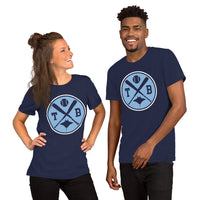 Vintage Tampa Bay Baseball Emblem Fanatic T-Shirt: Gift Ideas for Him & Her, Baseball Lovers & Enthusiasts - Retro Style Game Day Shirt - Navy, Unisex