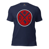 Vintage Washington Baseball Emblem Fanatic T-Shirt: Gift Ideas for Him & Her, Baseball Lovers & Enthusiasts - Retro Style Game Day Tee - Navy