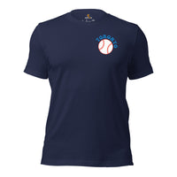 Retro Toronto Baseball Emblem Fanatic T-Shirt: Gift Ideas for Him & Her, Baseball Enthusiasts & Lovers - Vintage Game Day Shirt - Navy, Front