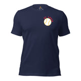 Retro St. Louis Baseball Emblem Fanatic T-Shirt: Gift Ideas for Him & Her, Baseball Enthusiasts & Lovers - Vintage Game Day Tee - Navy, Front