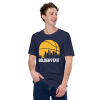 Christmas Gift Ideas for Basketball Lover, Coach & Player - Senior Night, Game Outfit - San Francisco Skyline B-ball Fanatic T-Shirt - Navy