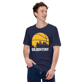 Christmas Gift Ideas for Basketball Lover, Coach & Player - Senior Night, Game Outfit - San Francisco Skyline B-ball Fanatic T-Shirt - Navy