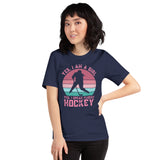 Hockey Jersey, Game Outfit & Attire - Bday & Christmas Gifts for Hockey Players & Goalies - Funny I'm A Girl I Speak Fluent Hockey Tee - Navy