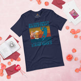 Christmas Gift Ideas for Basketball Lovers, Coach & Players, Beer Lovers - Game Outfit - All I Care About Is Basketball & Beer T-Shirt - Navy