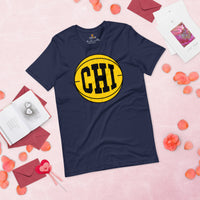 Christmas Gift Ideas for Basketball Lovers, Coach & Players - Senior Night, Game Outfit & Attire - Vintage Chicago Basketball T-Shirt - Navy