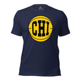 Christmas Gift Ideas for Basketball Lovers, Coach & Players - Senior Night, Game Outfit & Attire - Vintage Chicago Basketball T-Shirt - Navy