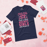 Hockey Jersey, Game Outfit & Attire - Ideal Bday & Christmas Gifts for Hockey Players & Goalies - Funny Ice Hockey Girls T-Shirt - Navy