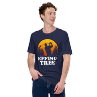 Vintage Golf Tee - Cool Golf Gifts for Golfers & Golf Lovers - Funny Golf Shirts, Attire & Outfit - Golfer T-Shirt - Effing Tree T-Shirt - Navy