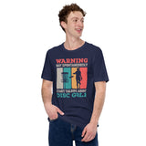 Disk Golf T-Shirt - Frisbee Golf Attire & Apparel - Gift Ideas for Him & Her, Disc Golfer - Funny May Start Talking About Disc Golf Tee - Navy