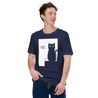 Black Cat Themed Clothes & Attire - Funny Cat Mom & Dad Tee Shirts - Presents, Gift Ideas For Cat Lovers & Owners - I Must T-Shirt - Navy