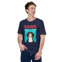 Berner Dog Themed Clothes & Attire - Funny Canine Tee Shirt & Outfit For Humans - Gifts for Dog Lovers & Owners - The Paws T-Shirt - Navy