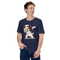 Shih Tzu Dog Themed Clothes & Attire - Funny Canine Tee Shirts & Outfit For Humans - Gifts for Dog Lovers - Shih Tzu Dabbing T-Shirt - Navy