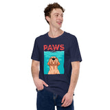 Labrador Dog Themed Clothes & Attire - Funny Canine Tee Shirts For Humans - Gifts for Dog Moms, Dads & Lovers - The Paws T-Shirt - Navy