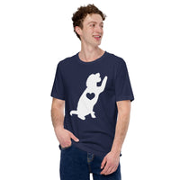 Goldendoodle Dog Themed Clothes & Attire - Funny Canine Tee Shirts For Humans - Gifts for Dog Lovers - Cute Doodle High-fives T-Shirt - Navy