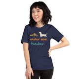 Weiner Dog Themed Clothes - Gifts for Dachshund Dog Lovers - Funny Canine Tee Shirts For Humans - Wife, Weiner Mom, Teacher T-Shirt - Navy