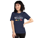 Weiner Dog Themed Clothes - Gifts for Dachshund Dog Moms & Lovers - Funny Canine Tee Shirts For Humans - I'm A Simple Woman T-Shirt - Navy