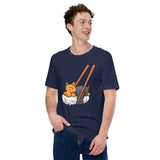Yorkie Dog Themed Clothes & Attire - Funny Canine Tee Shirts For Humans - Gifts for Dog Moms, Dads & Lovers - Cute Nigiri Sushi T-Shirt - Navy