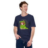 Basset Hound Dog Themed Clothes & Attire - Cute Dinosaur Costume T-Shirt - Funny Canine Tee Shirts For Humans - Gifts for Dog Lovers - Navy