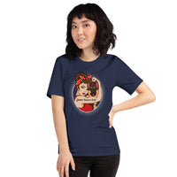 German Shepherd Dog Themed Clothes - Gifts for GSD K9 Dog Moms & Lovers - Canine Tee Shirts For Humans - German Shepherd Lady T-Shirt - Navy