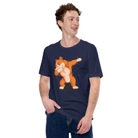 Pit Bull Dog Themed Clothes & Attire - Gifts for Bully Dog Lovers - Funny Canine Tee Shirts For Humans - Cute Pitbull Dabbing T-Shirt - Navy
