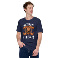 Pit Bull Dog Themed Clothes - Gifts for Bully Dog Lovers - Funny Canine Tee Shirts For Humans - Spend All Day With My Pitbull T-Shirt - Navy