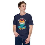 Pit Bull Dog Themed Clothes - Gifts for Bully Dog Lovers - Funny Canine Tee Shirts For Humans - Nothing Beats A Pitbull Smile T-Shirt - Navy