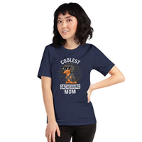 Weiner Dog Themed Clothes & Attire - Gifts for Dachshund Dog Lovers - Funny Canine Tee Shirts For Humans - Coolest Weiner Mom T-Shirt - Navy