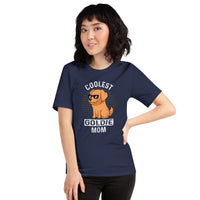 Golden Retriever Dog Themed Clothes - Gifts for Dog Moms & Lovers - Funny Canine Tee Shirts For Humans - Coolest Goldie Mom T-Shirt - Navy
