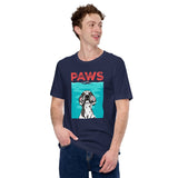 Great Dane Dog Themed Clothes & Attire - Funny Canine Tee Shirts For Humans - Gifts for Dog Moms, Dads & Lovers - The Paws T-Shirt - Navy