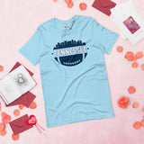 Tennessee Skyline Football Fanatic Vintage Graphic T-Shirt: Gift Ideas for Him & Her, Football Fans - Retro Style Game Day Shirt - Ocean Blue