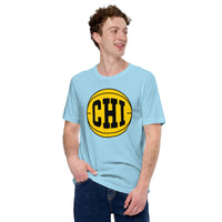 Christmas Gift Ideas for Basketball Lovers, Coach & Players - Senior Night, Game Outfit & Attire - Vintage Chicago Basketball T-Shirt - Ocean Blue