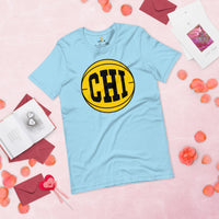 Christmas Gift Ideas for Basketball Lovers, Coach & Players - Senior Night, Game Outfit & Attire - Vintage Chicago Basketball T-Shirt - Ocean Blue
