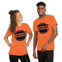 Chicago Skyline T-Shirt - Football Fanatic Vintage Graphic Shirt: Gift Ideas for Him & Her, Football Fans - Retro Style Game Day Shirt - Orange, Unisex