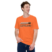 Cleveland, Ohio Football Fanatic Vintage Graphic Shirt: Gift Ideas for Him & Her, Football Fans - Retro Style Game Day Shirt - Orange