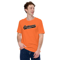 Vintage Baltimore Baseball Fanatic Shirt: Gift Ideas for Him & Her, Baseball Lovers & Enthusiasts - Game Day Tees for Men & Women - Orange