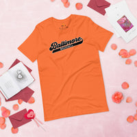 Vintage Baltimore Baseball Fanatic Shirt: Gift Ideas for Him & Her, Baseball Lovers & Enthusiasts - Game Day Tees for Men & Women - Orange