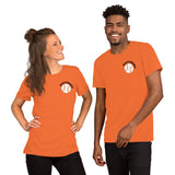 Retro Baltimore Baseball Emblem Fanatic T-Shirt: Gift Ideas for Him & Her, Baseball Enthusiasts & Lovers - Vintage Game Day Shirt - Orange, Front, Unisex